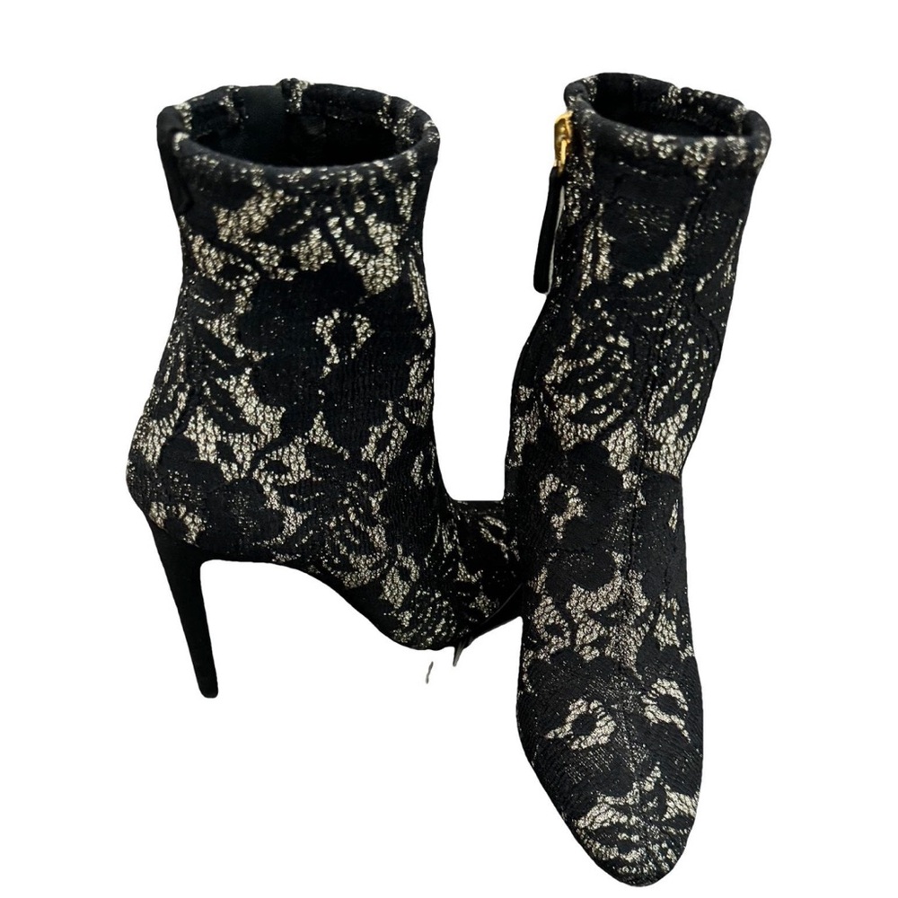 Giuseppe Zanotti Black and gold  Lace Heeled Boots Sz 37/7